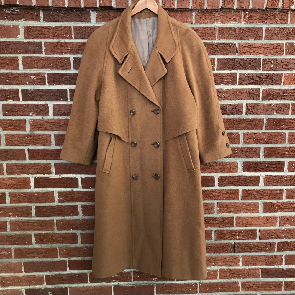 Kirsten Mode Design Women’s Camel Hair Merino Wool Trench Coat Size 2X
